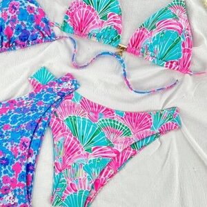 SHEIN Colorful Shell and Starfish Bikini